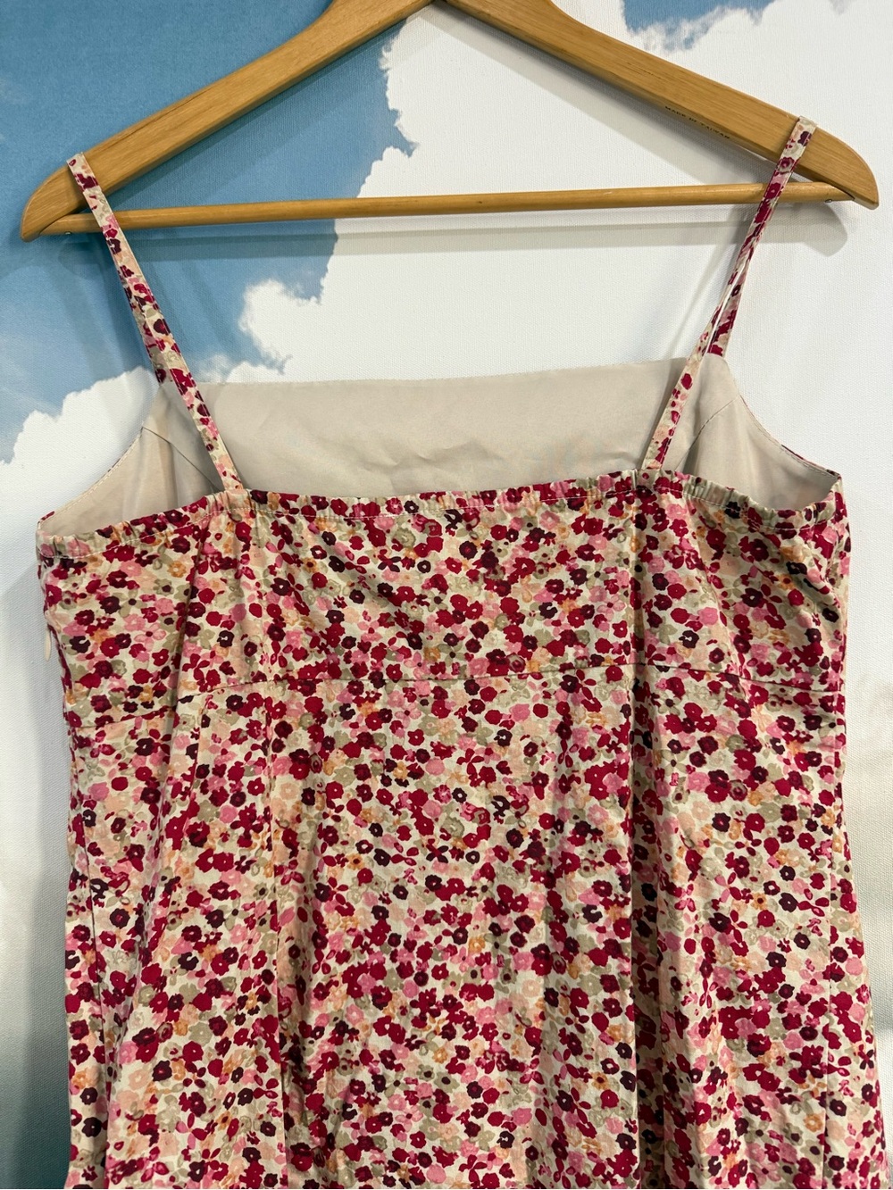 90s Vintage Floral Slip Dress Midi Minimalist /Boho / Grunge / Fits Modern Small - Picture 7 of 11